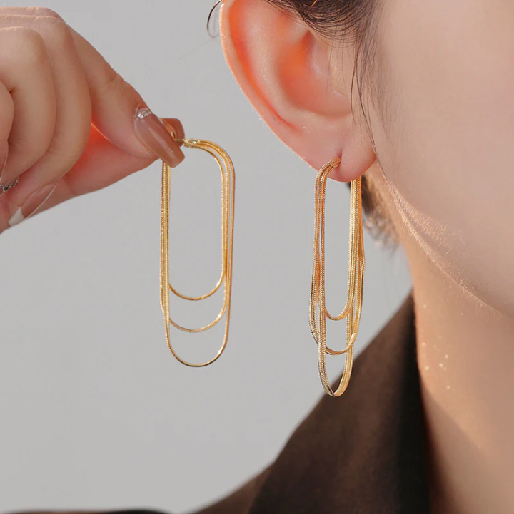 Elegant Soft Chain Tassel Earrings