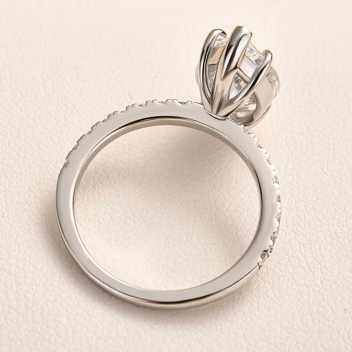 S925 Sterling Silver Marquise Cut Engagement Ring