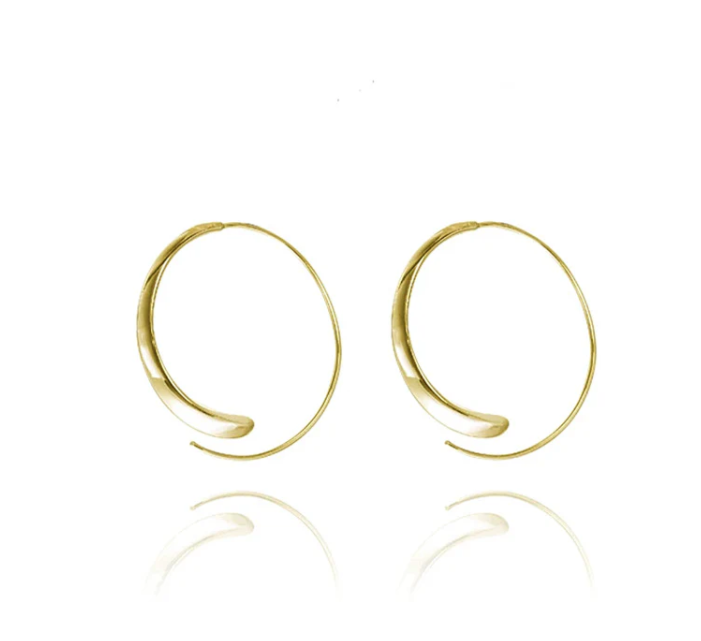 Oversized Curved Hoop Earrings