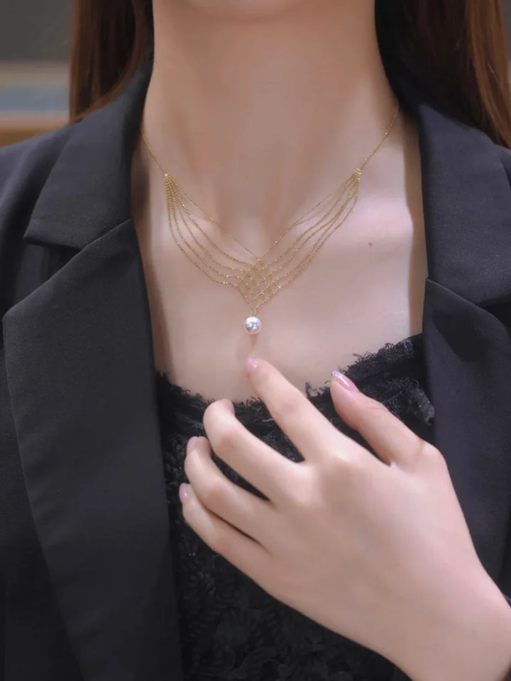 24K Gold Luxe Web Chain Necklace
