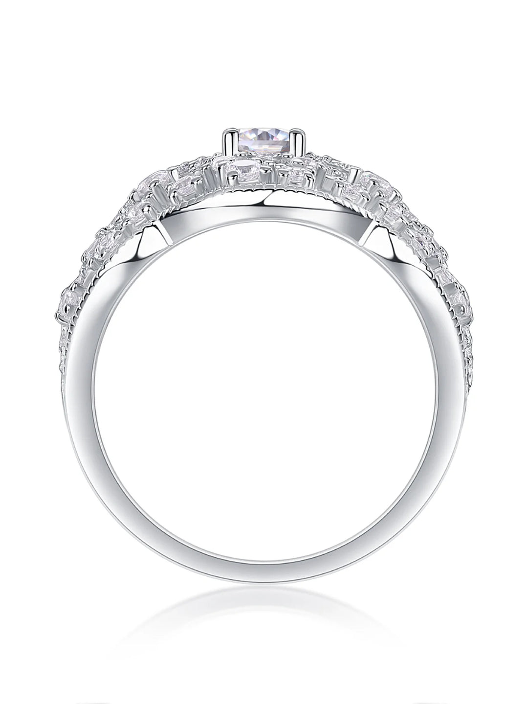 Moissanite Ring Vintage Hollow Style