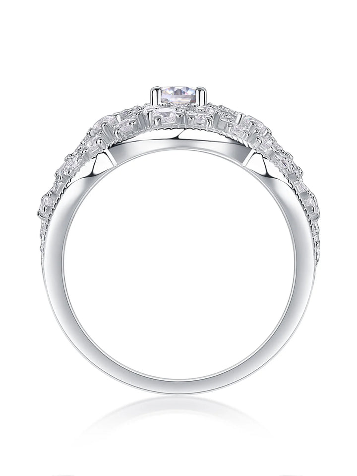 Moissanite Ring Vintage Hollow Style