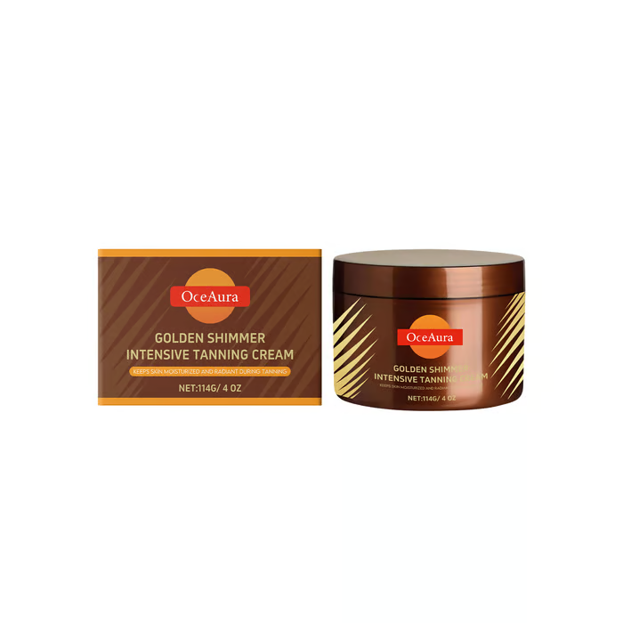 🔥2025 Summer Hot Sale- Gold Shimmer Intensive Tanning Gel | Browning & Bronzing Tan Accelerator | Water-Resistant with Carrot and Coconut Oil | Vitamin A & E For Moisture & Hydration | 5 Fl Oz + Spatula💖