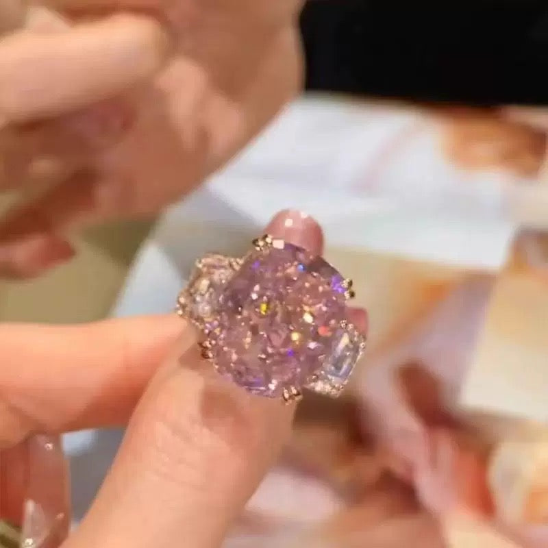 Blush & Bold–Dainty Pink Diamond Pinky Rin