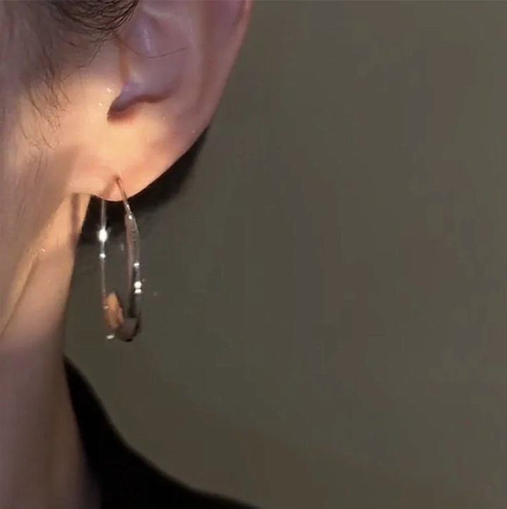Oversized Curved Hoop Earrings