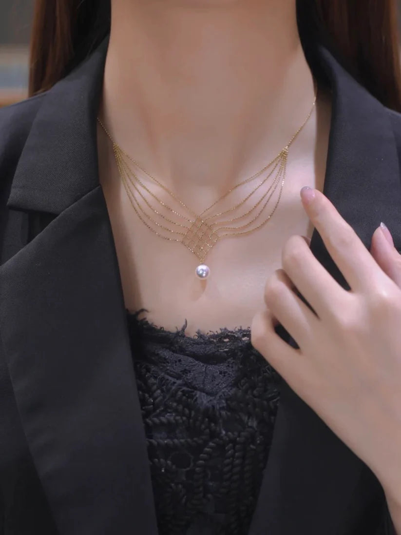24K Gold Luxe Web Chain Necklace