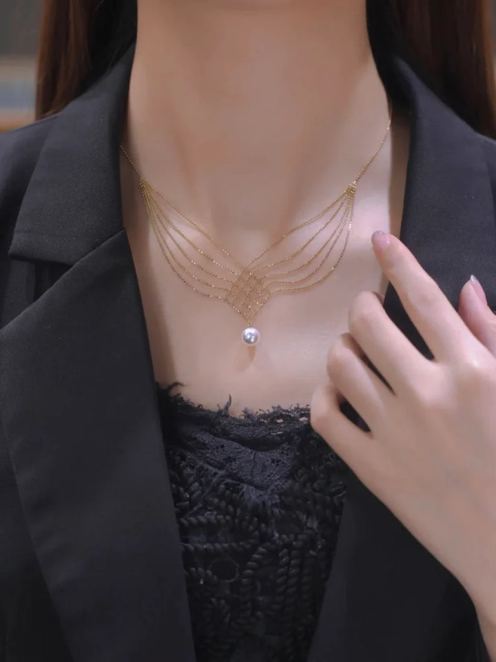 24K Gold Luxe Web Chain Necklace