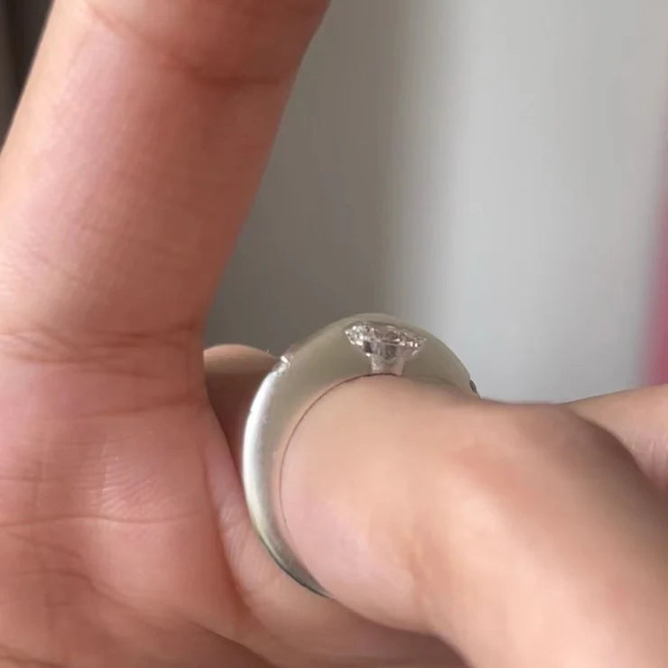 Sterling Silver Orbiting Planet Ring