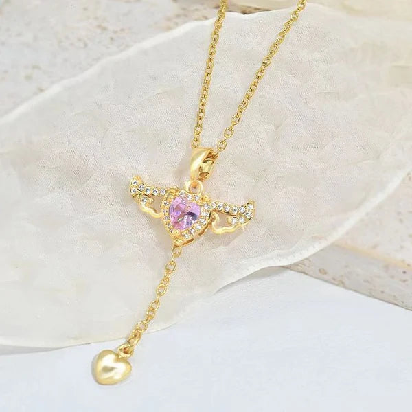 Angel Wings Tassel necklace