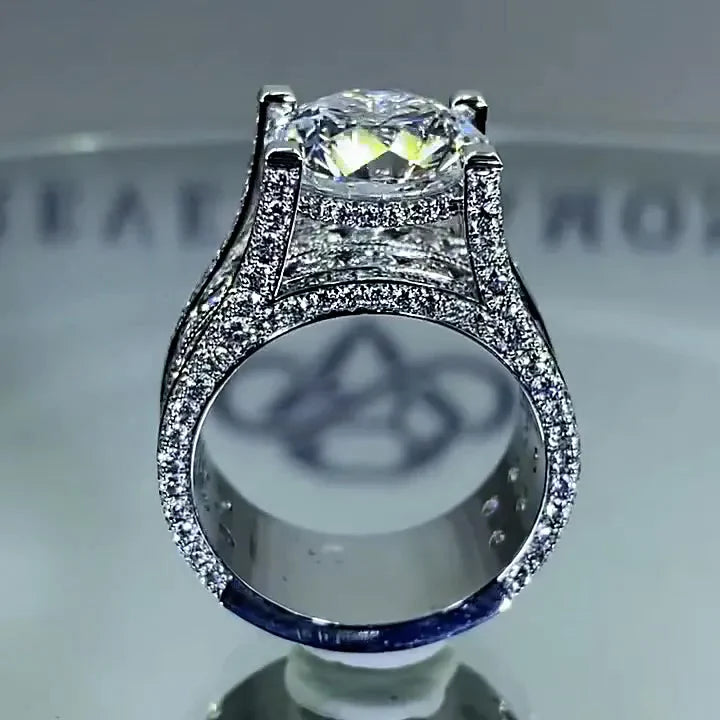 Gorgeous Round Cut sterling Silver Engagement Ring