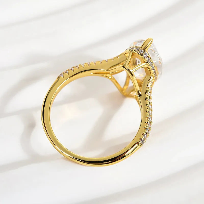 Exquisite Split Shank 4.0Ct Marquise Cut Engagement Ring