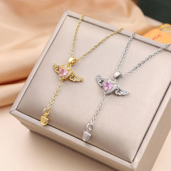 Angel Wings Tassel necklace