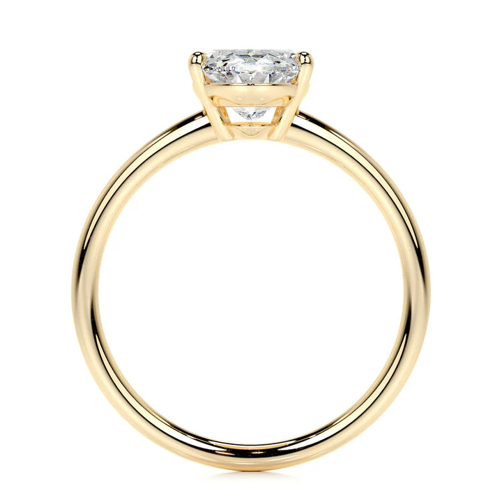 S925 oval single diamond ring