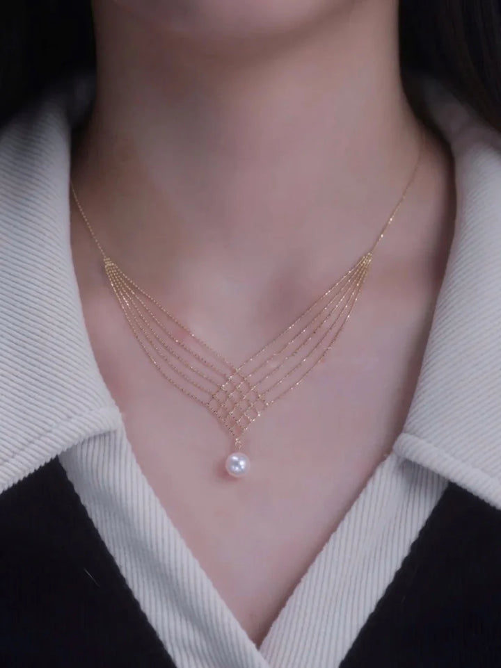 24K Gold Luxe Web Chain Necklace