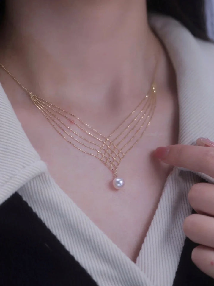 24K Gold Luxe Web Chain Necklace