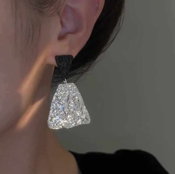 Black & White Colorblock Statement Earrings