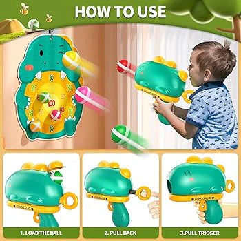 Dino Ball Gun Aim Shooting Board Game