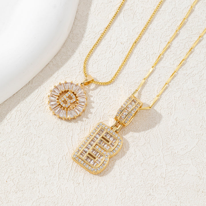 Charming Initial Letter Pendant Necklaces