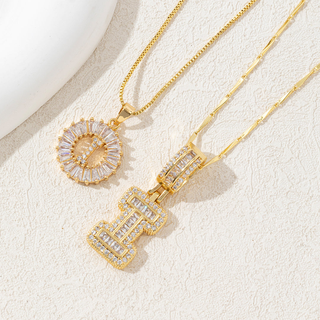 Charming Initial Letter Pendant Necklaces