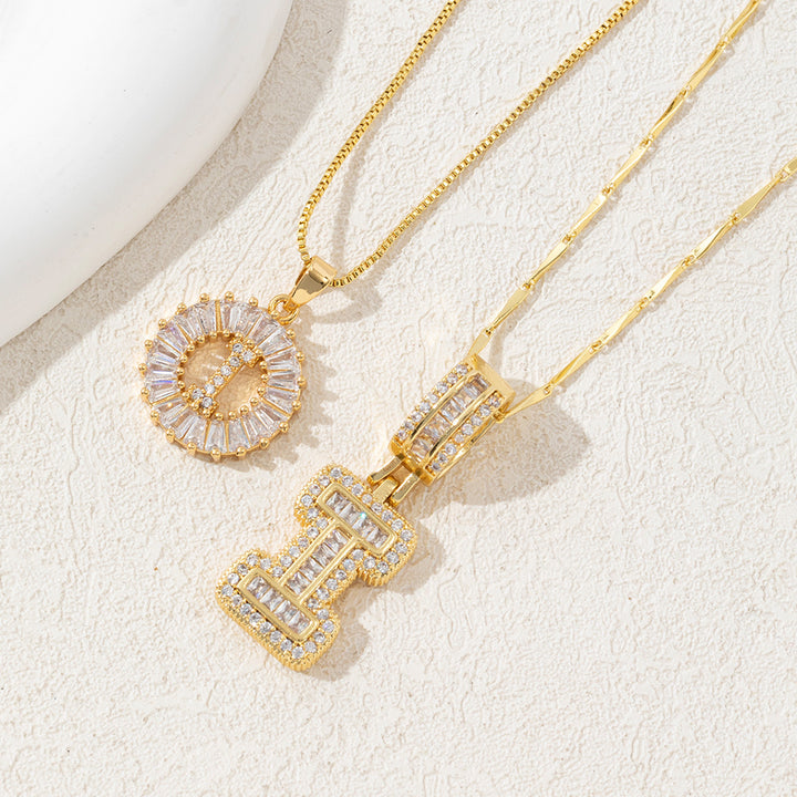 Charming Initial Letter Pendant Necklaces
