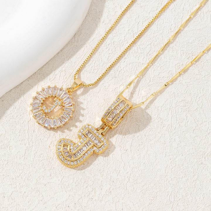 Charming Initial Letter Pendant Necklaces