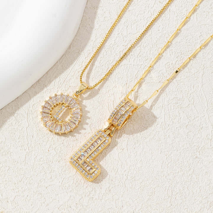 Charming Initial Letter Pendant Necklaces