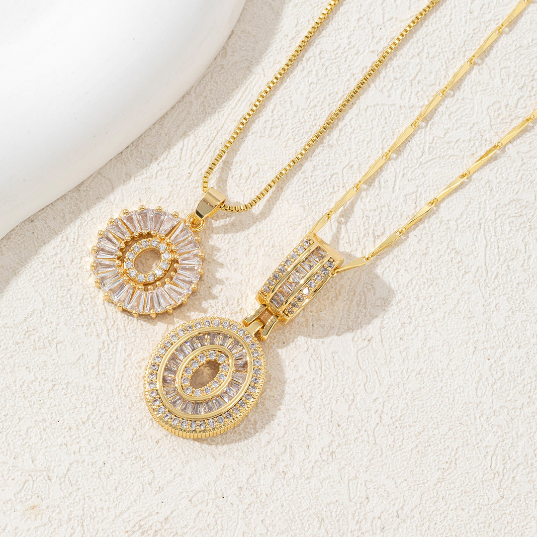 Charming Initial Letter Pendant Necklaces