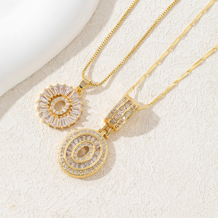 Charming Initial Letter Pendant Necklaces