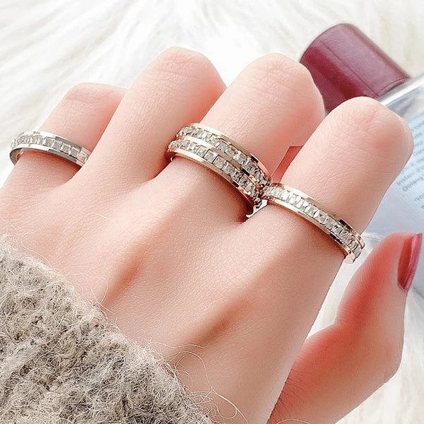 Double Row Diamond Ring