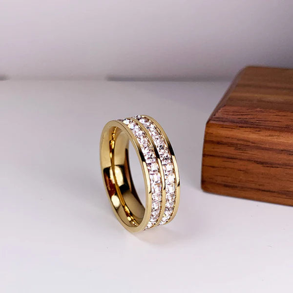 Double Row Diamond Ring