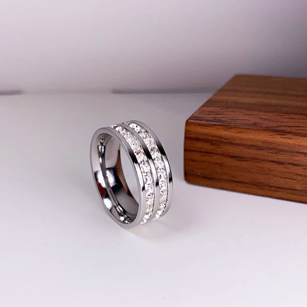 Double Row Diamond Ring
