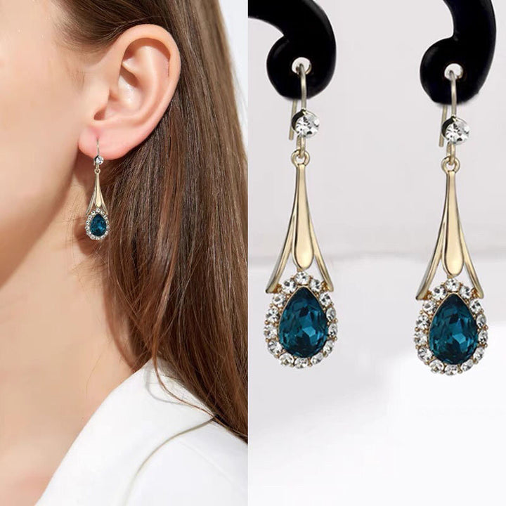 Ocean Drop Crystal Earrings