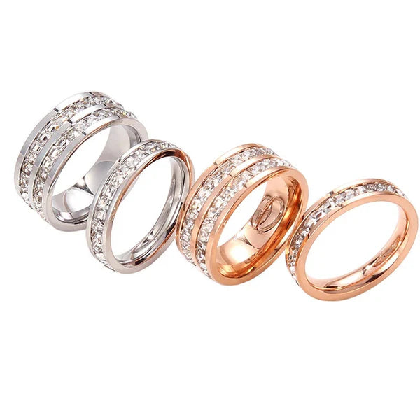 Double Row Diamond Ring