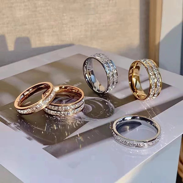 Double Row Diamond Ring