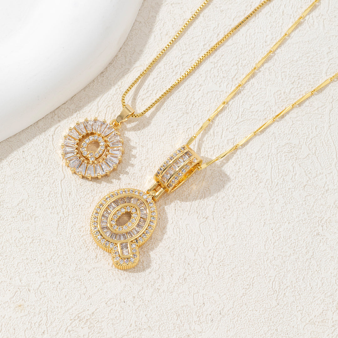 Charming Initial Letter Pendant Necklaces