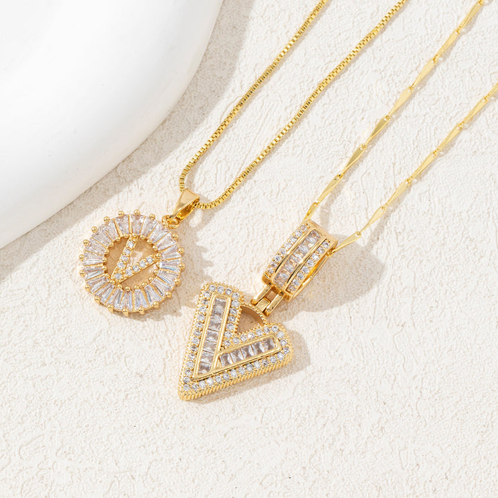 Charming Initial Letter Pendant Necklaces