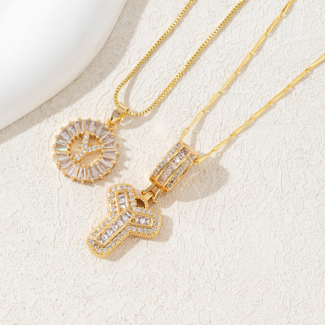 Charming Initial Letter Pendant Necklaces