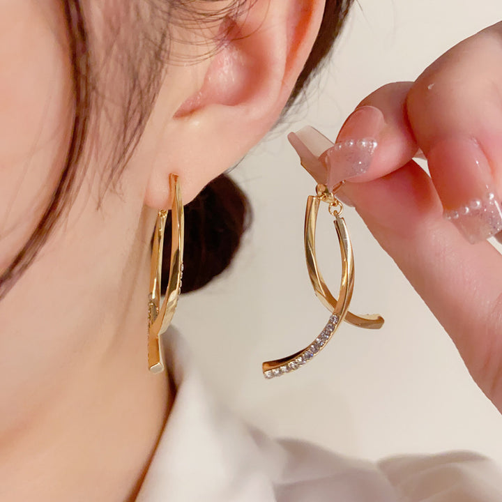 14K Gold-Plated Cross Charm Earrings