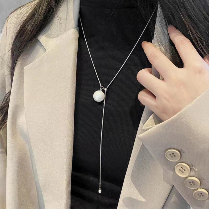 Pearl Adjustable Long Necklace