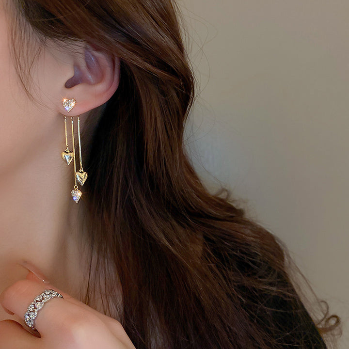 14K Gold-Plated Heart Hoop Earrings