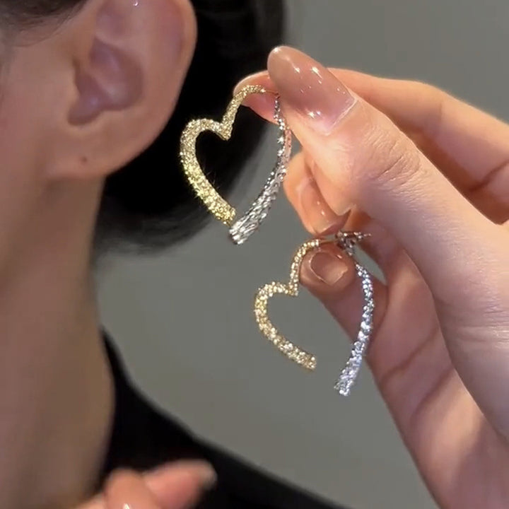 14K Gold-plated Heart Design Earrings