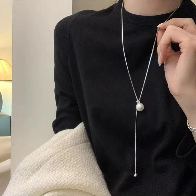 Pearl Adjustable Long Necklace