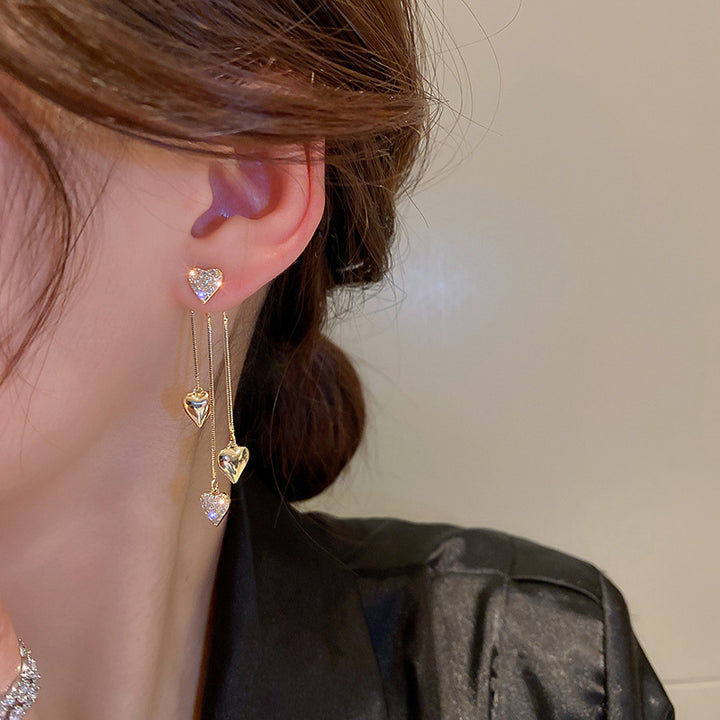 14K Gold-Plated Heart Hoop Earrings