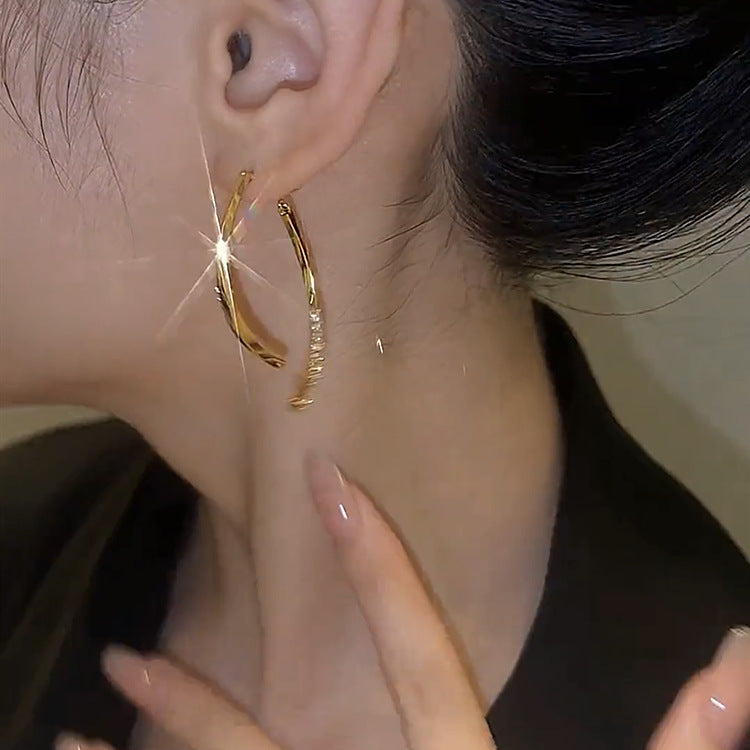 14K Gold-Plated Cross Charm Earrings