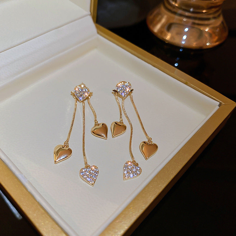14K Gold-Plated Heart Hoop Earrings