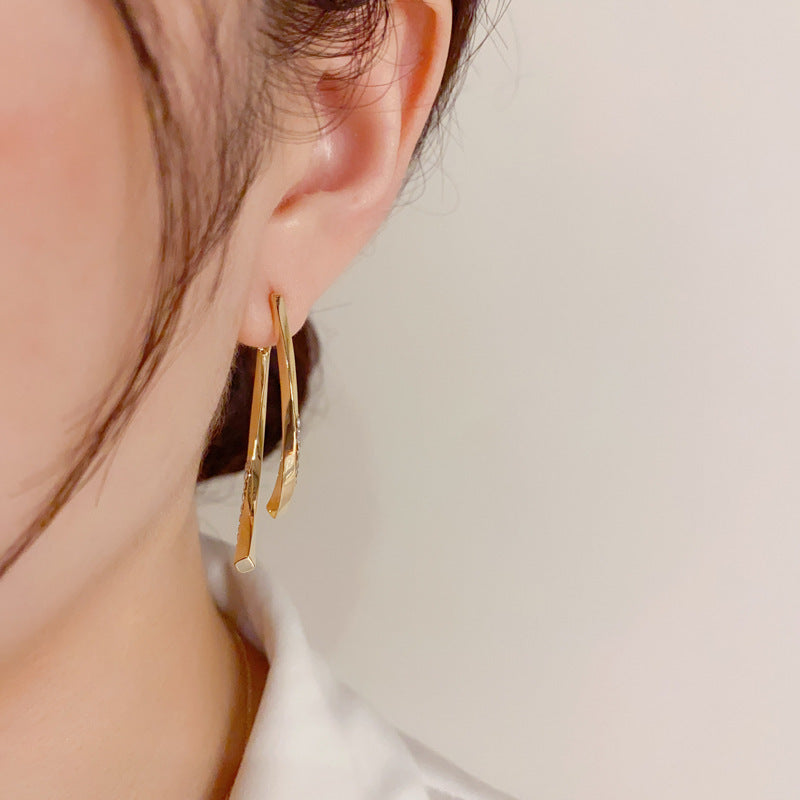 14K Gold-Plated Cross Charm Earrings