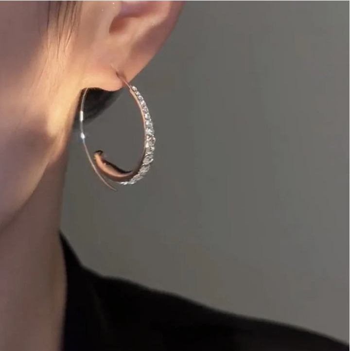 Radiant Crystal Hoop Earrings
