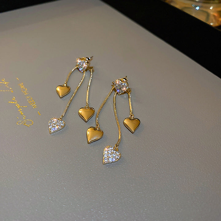 14K Gold-Plated Heart Hoop Earrings