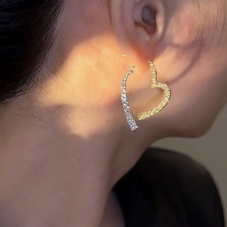 14K Gold-plated Heart Design Earrings