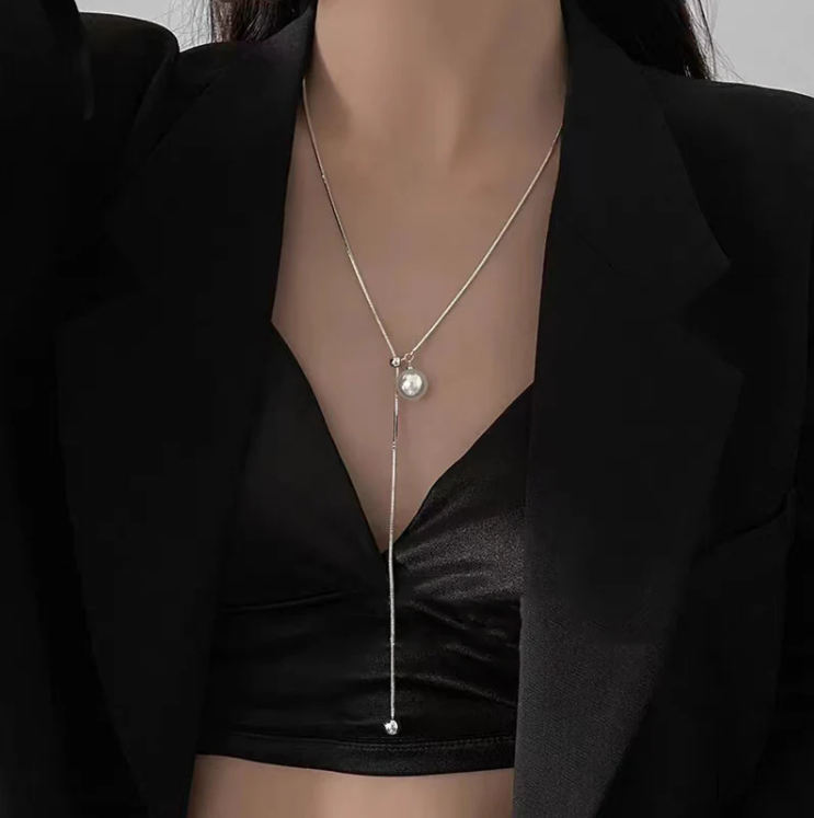 Pearl Adjustable Long Necklace